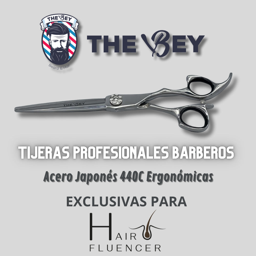 The Bey Tijeras Profesionales barberos de Acero Japonés 440C – 6,5"