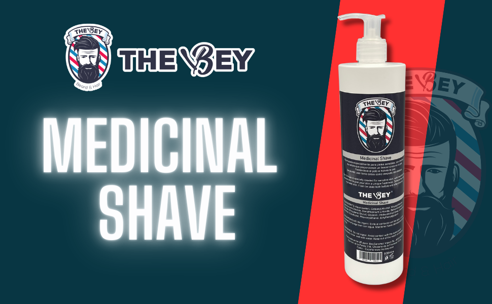 The Bey Loción afeitado antes y después Medicinal Shave