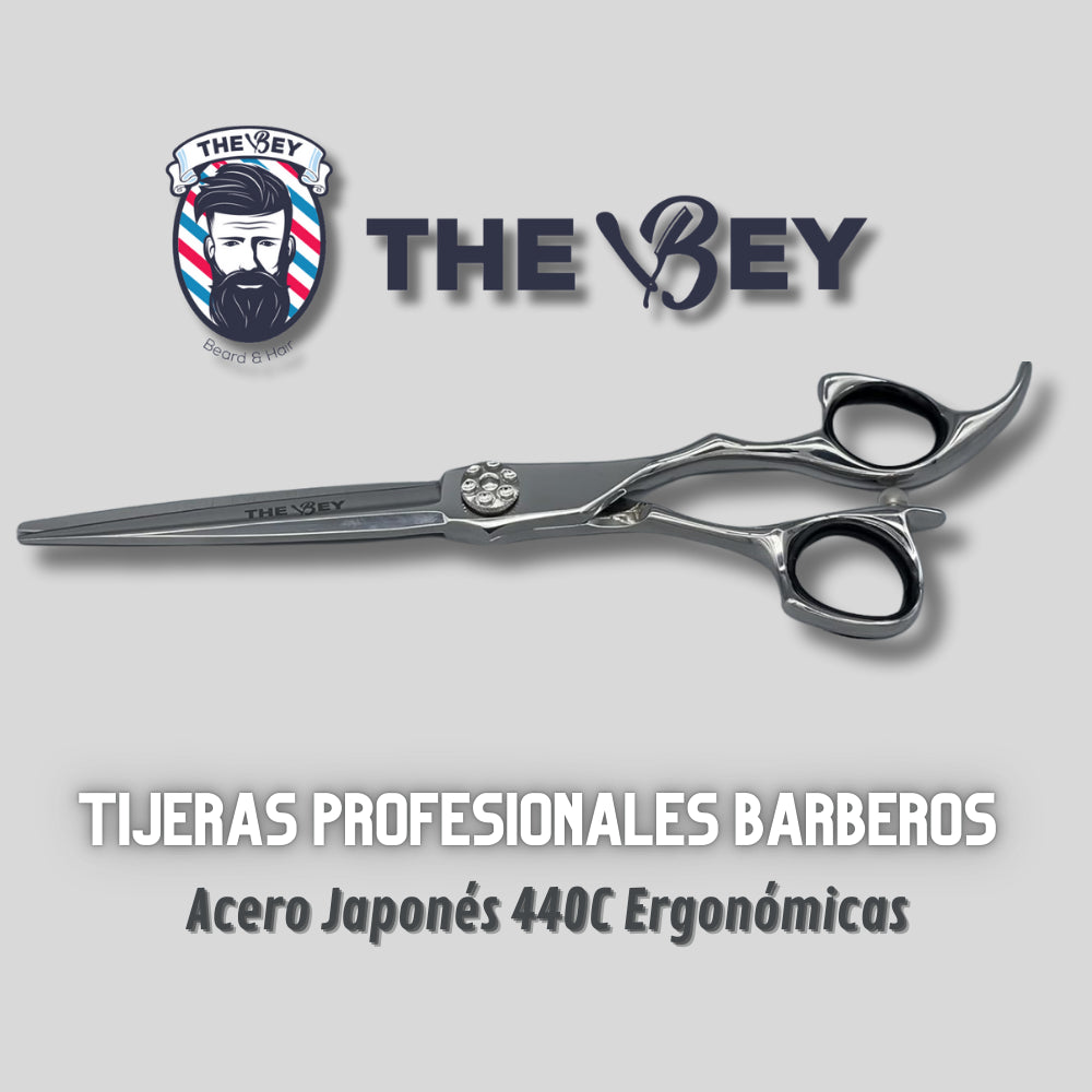 The Bey Tijeras Profesionales barberos de Acero Japonés 440C – 6,5"