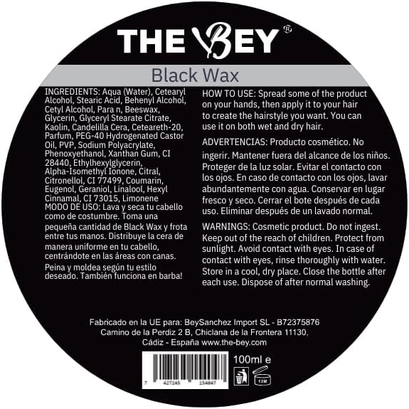 The Bey Black Wax cera para cubrir canas
