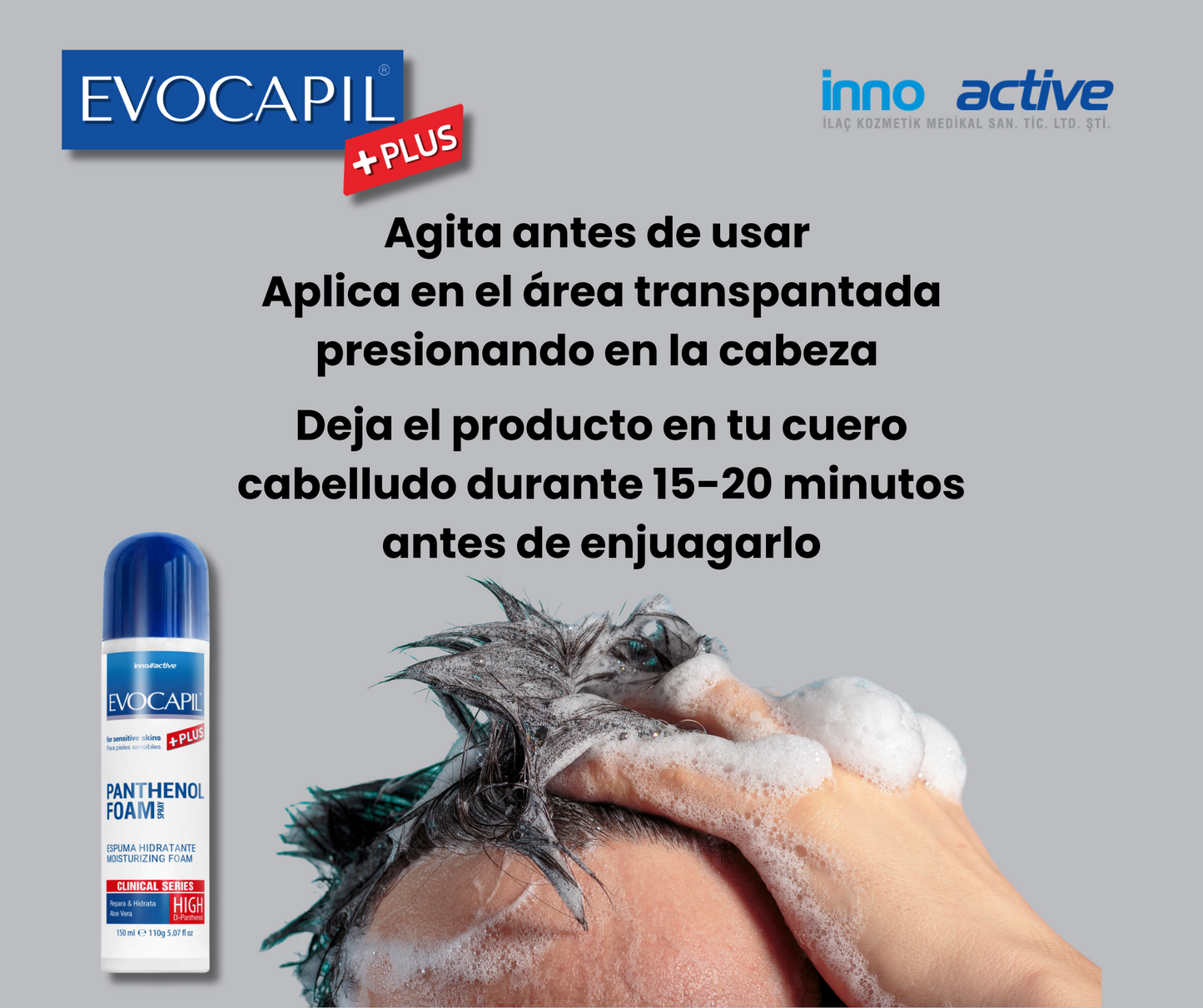 Evocapil Plus Post-Hair Transplant Foam helps soften scabs.