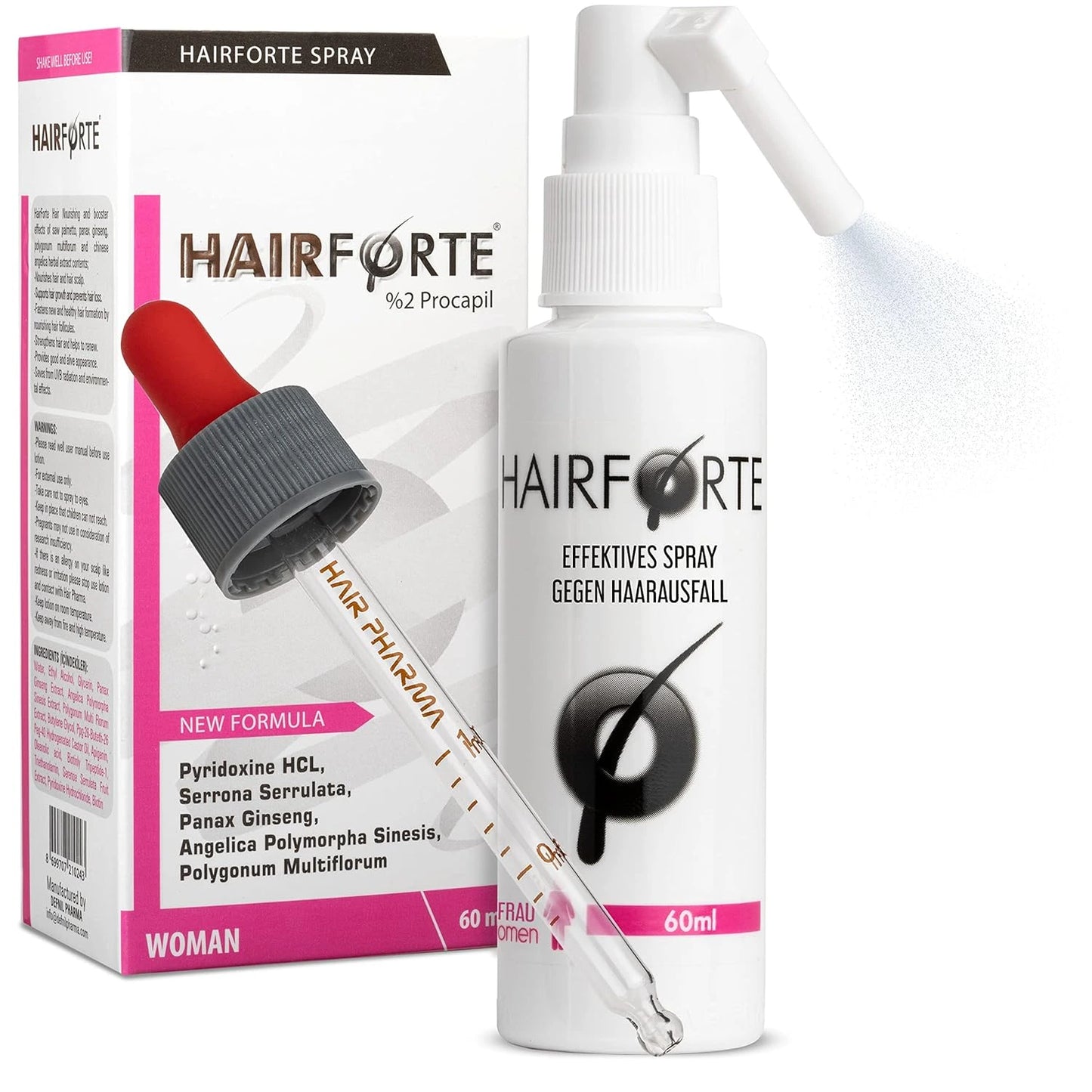 Hairforte spray for men 3% Procapil against hair loss DHT blocker