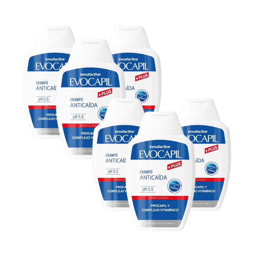 Champú Anticaída capilar Evocapil Plus 300 ml PH 5.5 - Ideal para después de un trasplante capilar