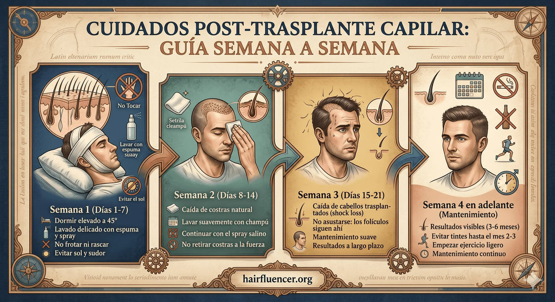 Cuidados post trasplante capilar: guía semana a semana