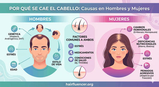 Por qué se cae el cabello: causas en hombres y mujeres