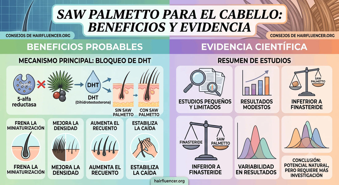 Saw palmetto para el cabello: beneficios y evidencia