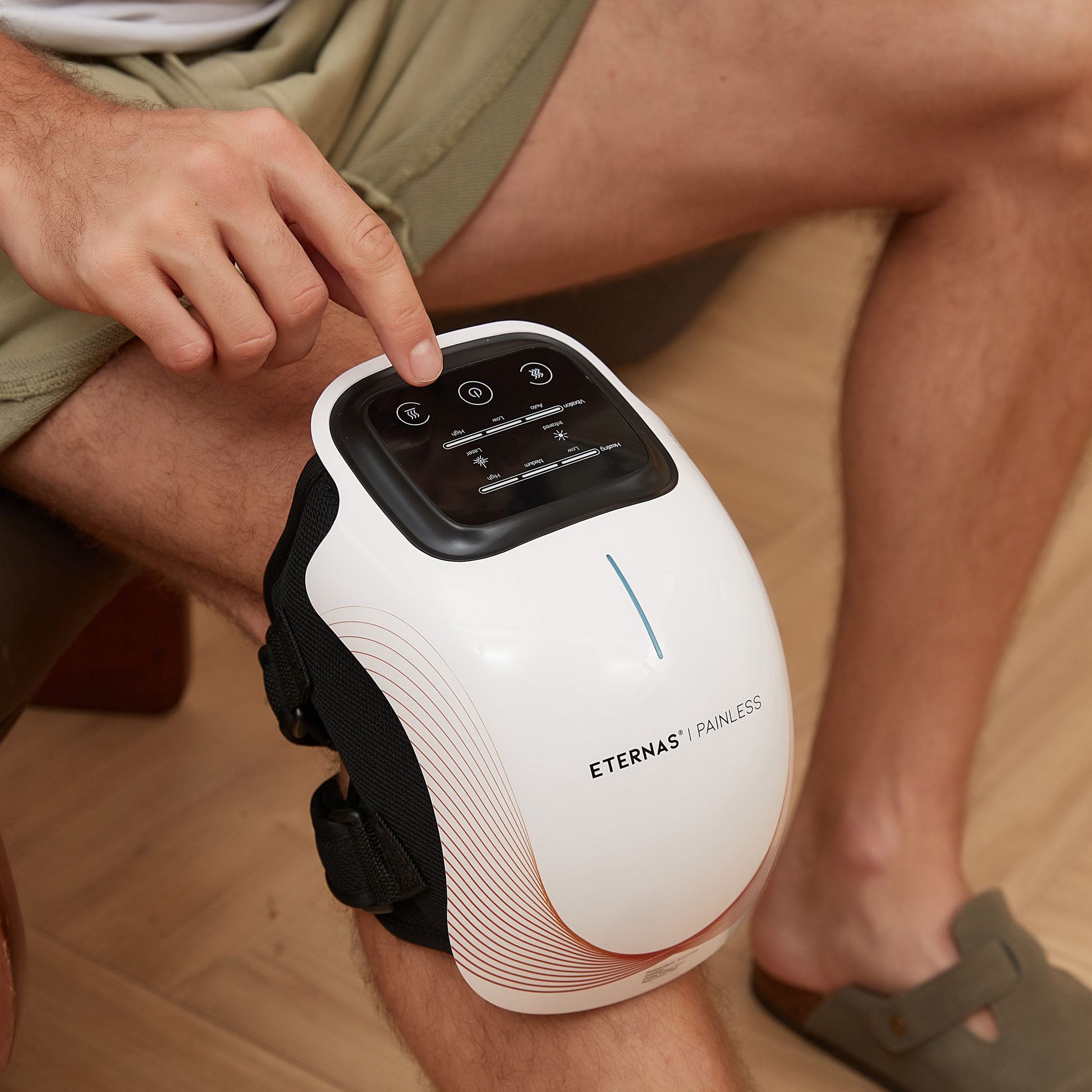 Masajeador de Rodilla Inalámbrico | Alivio del Dolor Articular por Infrarrojos, Calor, Láser y Vibración - HairFluencer
