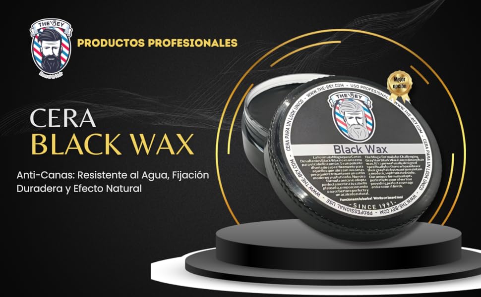 The Bey Black Wax Cire pour Couvrir les Cheveux Blancs