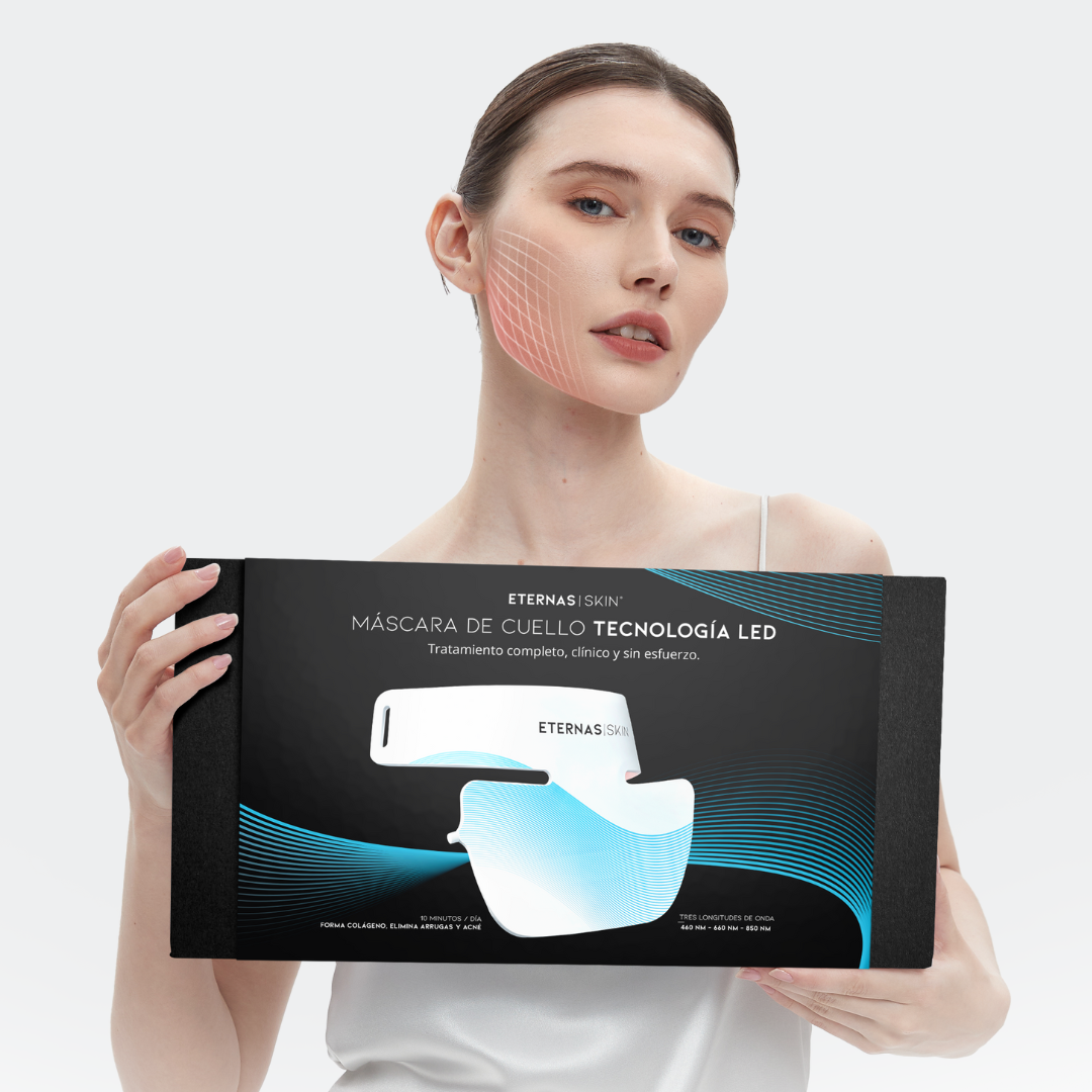 Máscara LED Infrarroja Profesional Cuello y Escote - 850nm Silicona de Grado Médico - HairFluencer