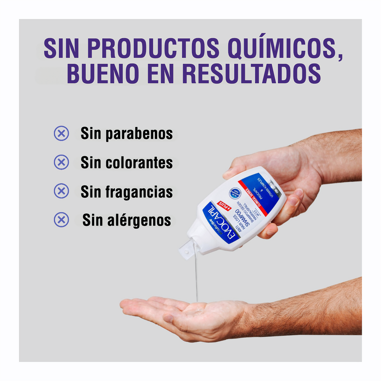 Evocapil Plus Champú Anticaída 300 ml PH 5.5 - Especialmente diseñado para después de un trasplante capilar