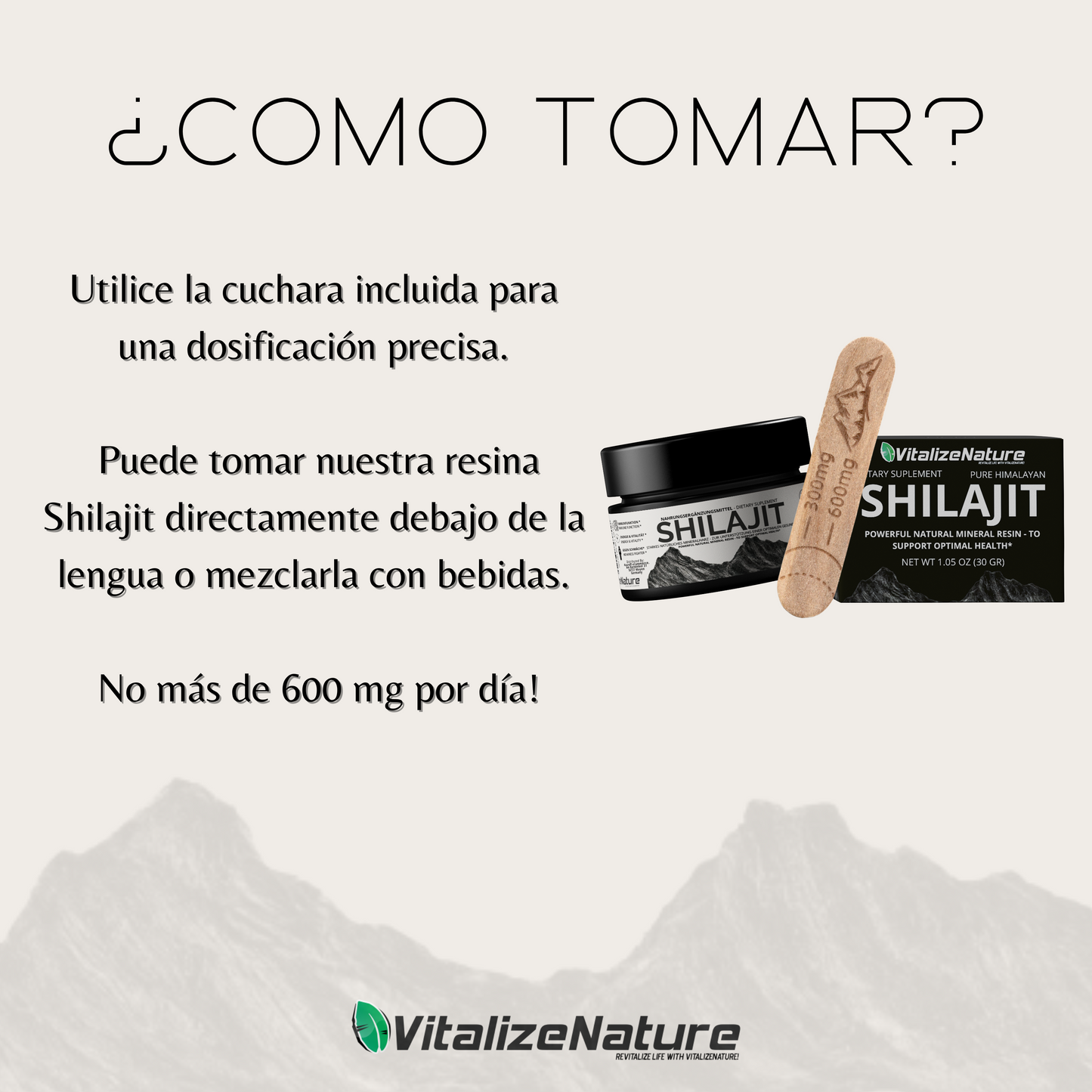 VitalizeNature - Shilajit Original  30 g + Ashwagandha - Shilajit del Himalaya purificada de alta potencia con minerales fulvicos biodisponibles y acido húmico - Vegano, repone la energía