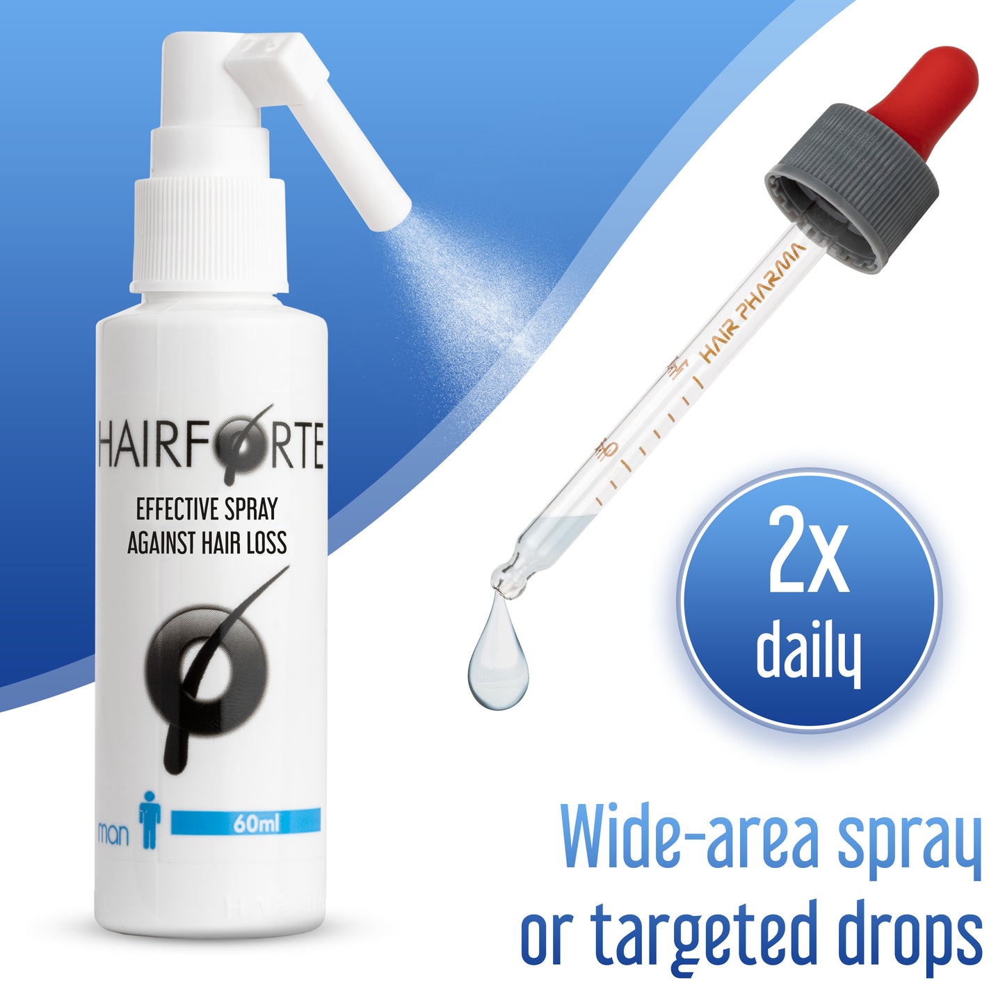 Hairforte spray for men 3% Procapil against hair loss DHT blocker