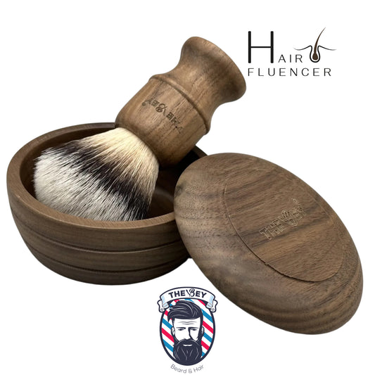 The Bey Bowl and Walnut Wood Shaving Brush