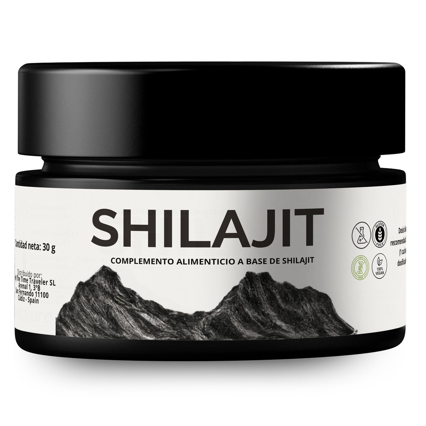 VitalizeNature - Shilajit originale 30 g + Ashwagandha - Shilajit himalayano purificato ad alta potenza con minerali fulvici biodisponibili e acido umico - Vegano, ricostituisce energia