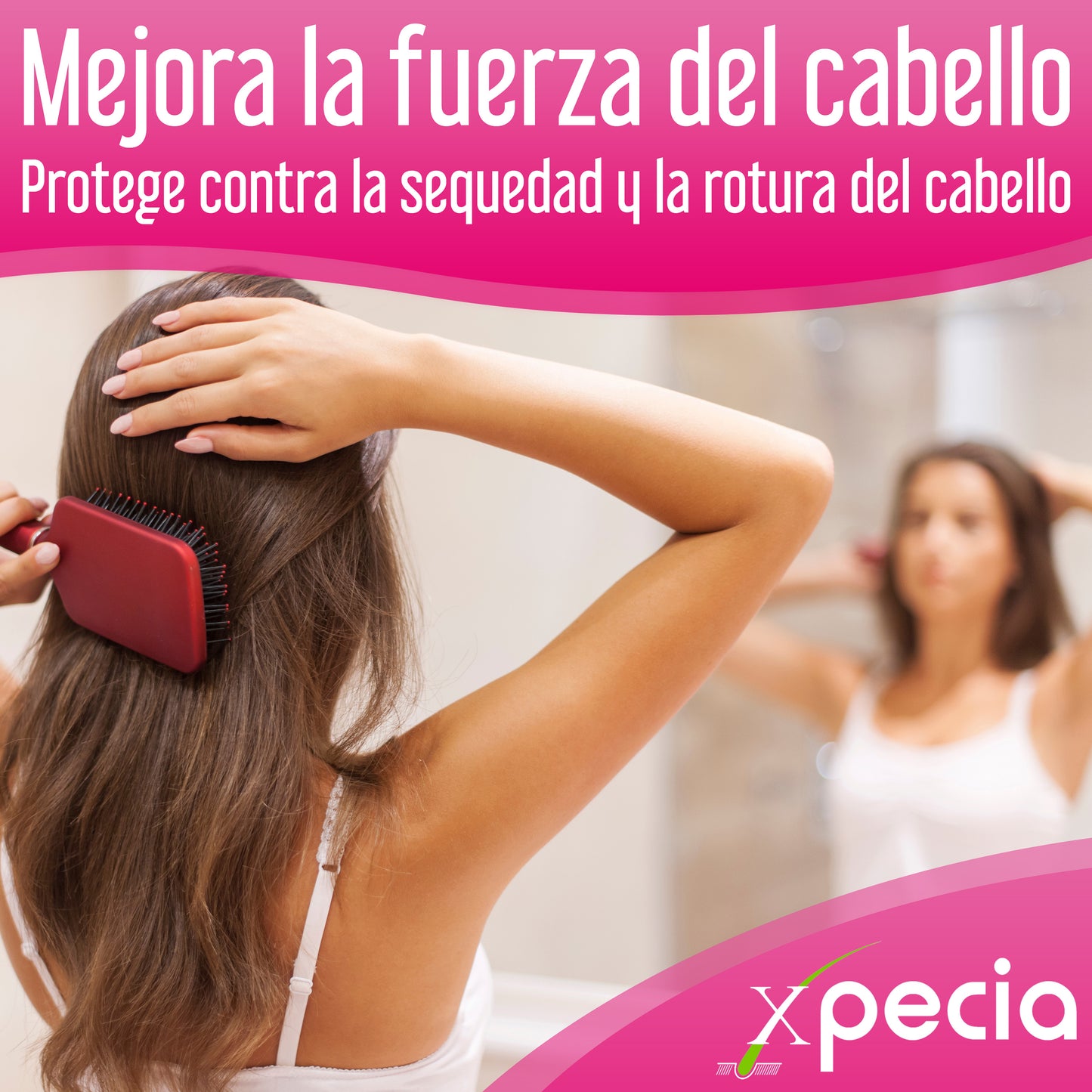 Xpecia Tablet mujer vitaminas para alopecia, Bloqueador DHT, vitaminas y minerales necesarias para que el cabello y la piel estén saludables