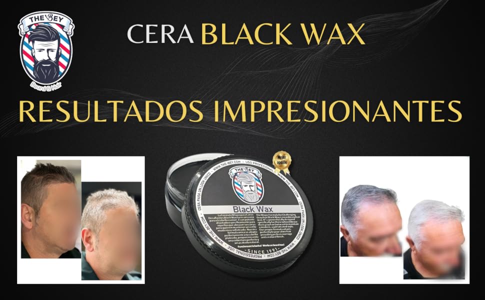 The Bey Black Wax Cire pour Couvrir les Cheveux Blancs