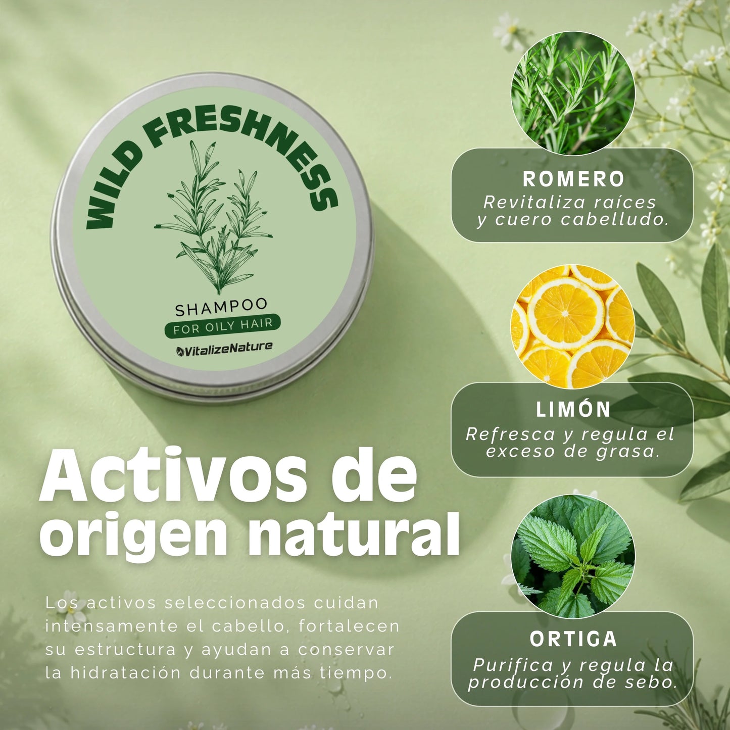 Champú Sólido VitalizeNature | Cuidado Capilar Botánico y natural 100x100