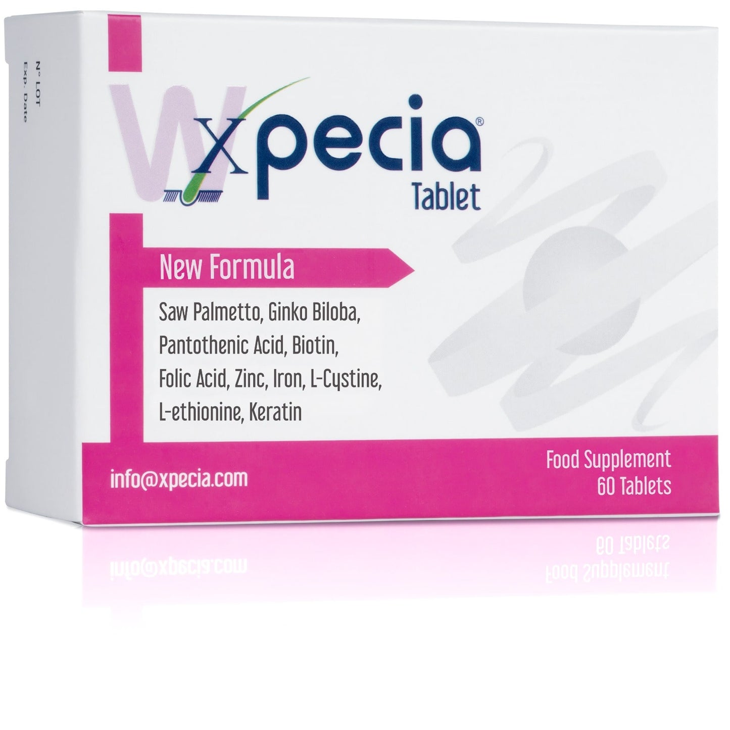 Xpecia Tablet mujer vitaminas para alopecia, Bloqueador DHT, vitaminas y minerales necesarias para que el cabello y la piel estén saludables